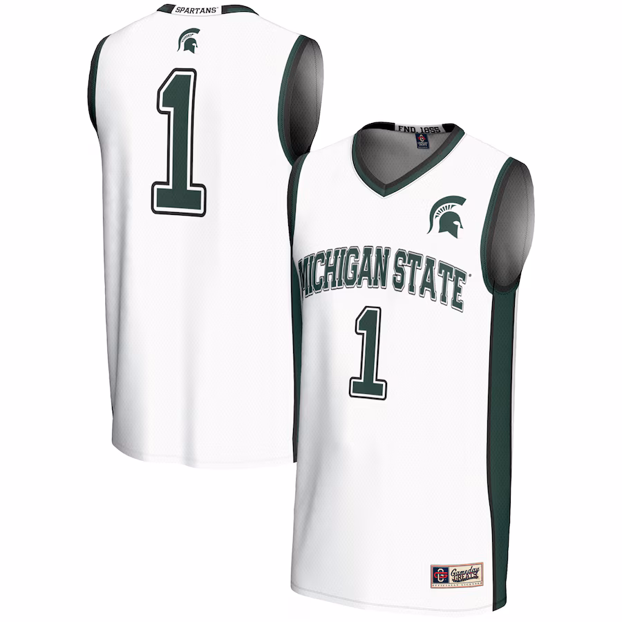 Youth GameDay Greats White #1 Michigan State Spartans Lightweight Basketball Jersey - Jersey