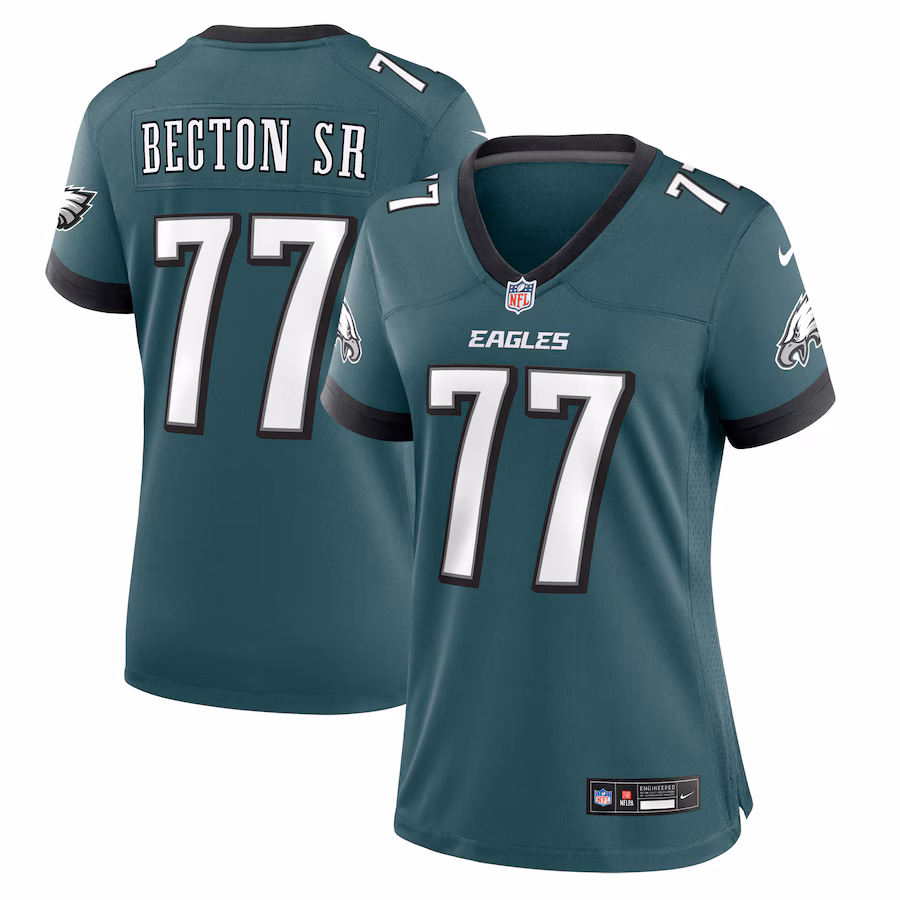 Women's Philadelphia Eagles Mekhi Becton Sr. Nike Midnight Green Game Jersey - Jersey