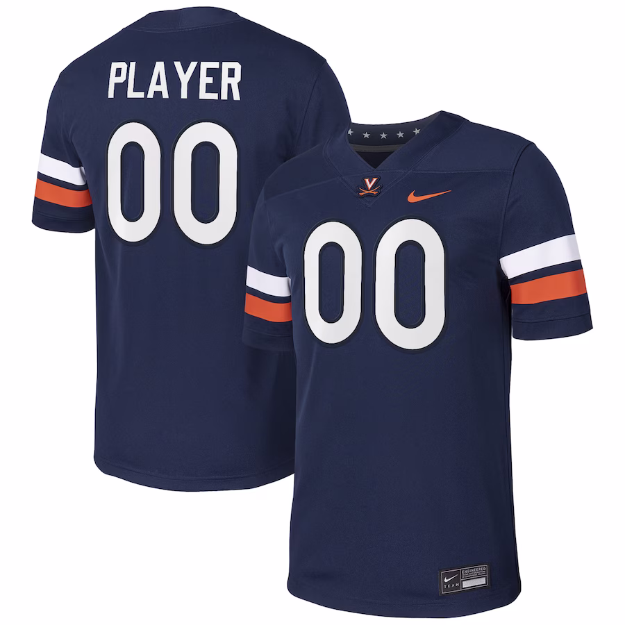 Virginia Cavaliers Nike Pick-A-Player NIL Football Game Jersey - Navy - Jersey