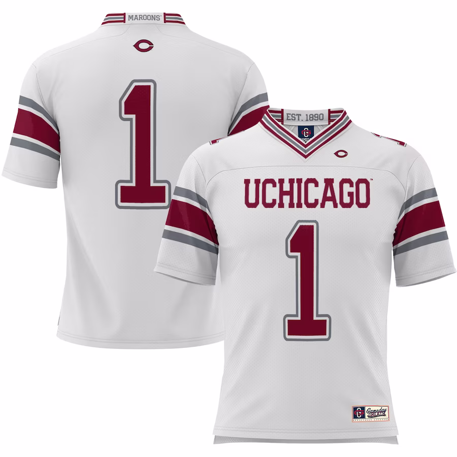#1 UChicago Maroons GameDay Greats Football Jersey - White - Jersey