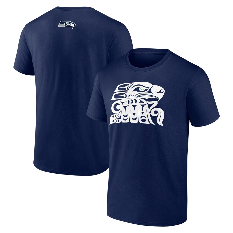 Men's Seattle Seahawks Navy Muckleshoot Tribe T-Shirt - Jersey