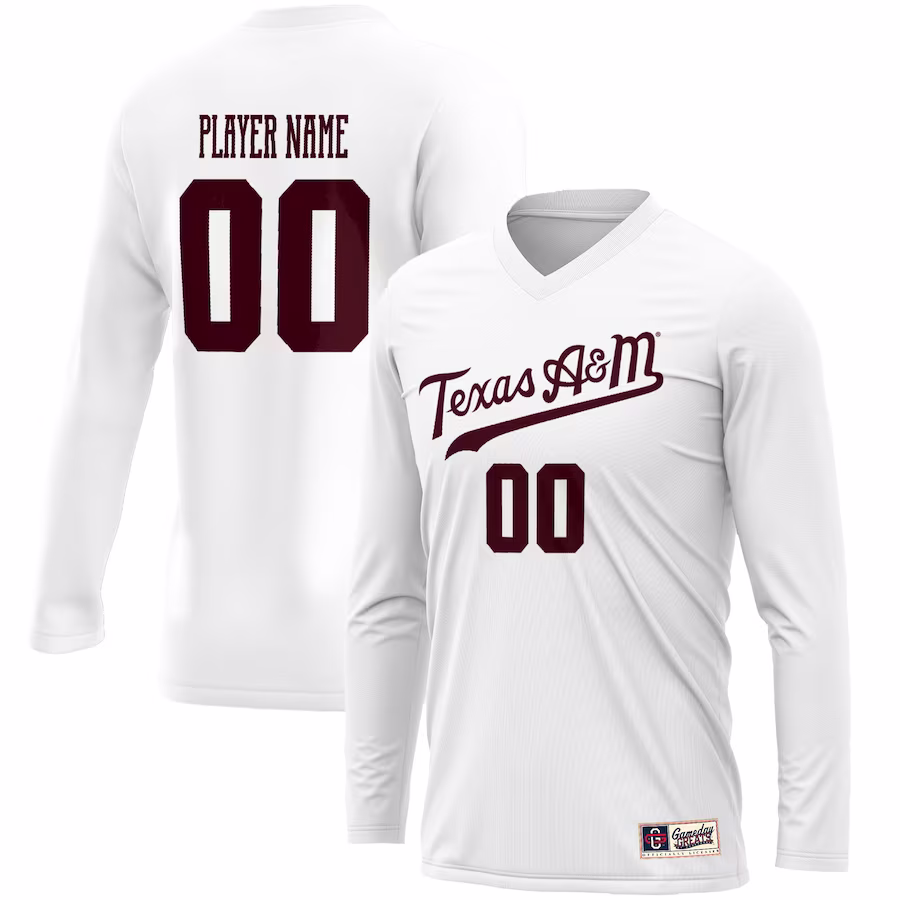 Texas A&M Aggies GameDay Greats Unisex NIL Pick-A-Player Lightweight Volleyball Jersey - White - Jersey