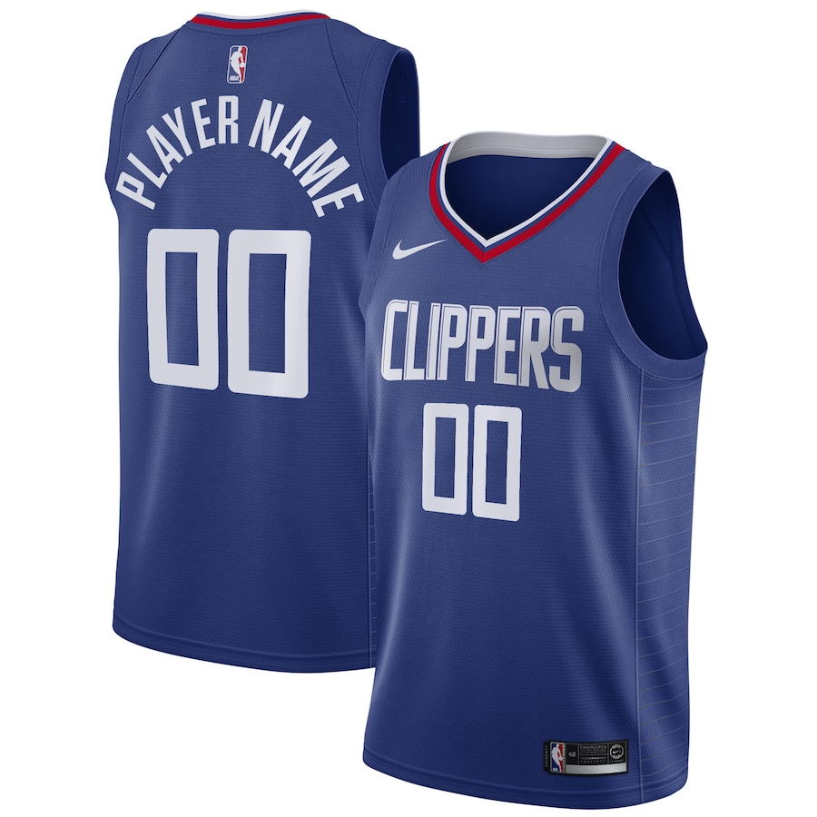 Men's LA Clippers Nike Royal 2020/21 Swingman Custom Jersey - Icon Edition - Jersey