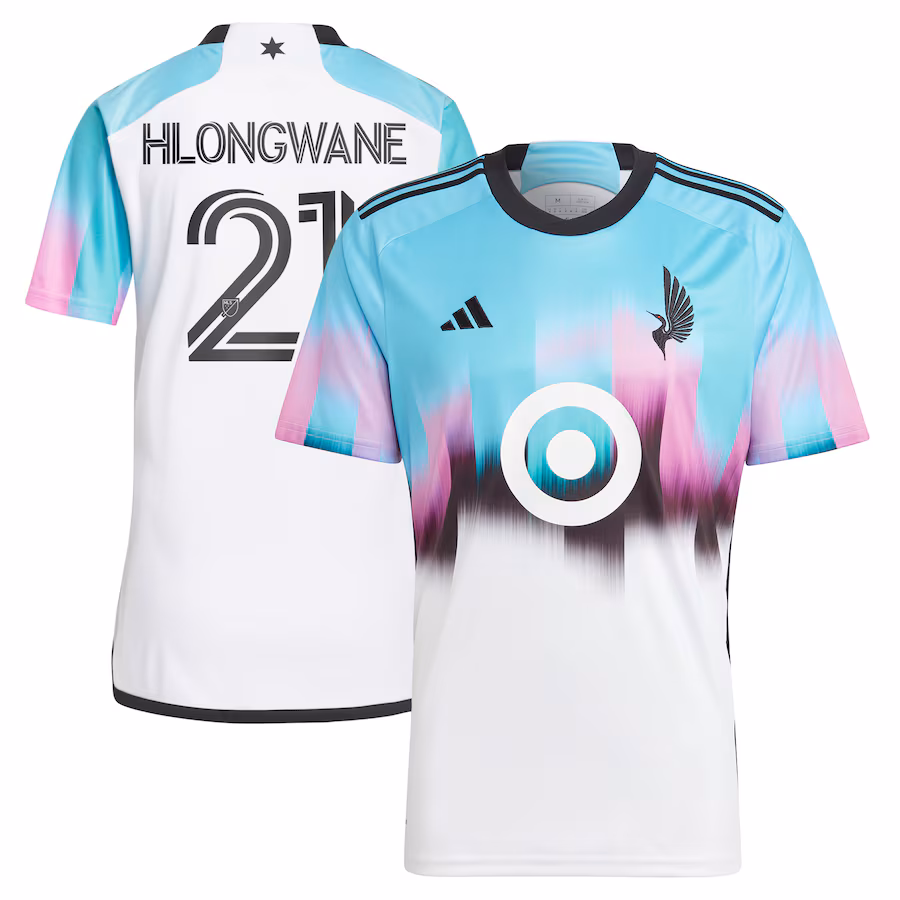 Men's Minnesota United FC Bongokuhle Hlongwane adidas White 2023 The Northern Lights Kit Replica Jersey - Jersey
