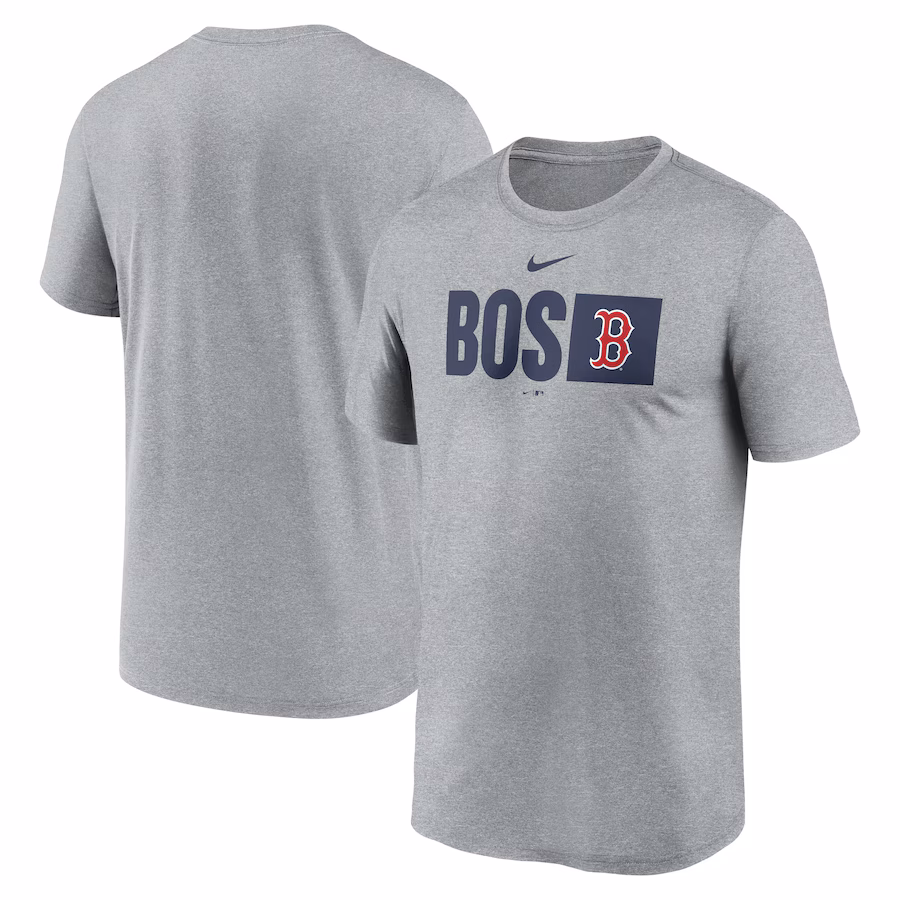 Men's Boston Red Sox Nike Heather Gray Tricode Legend T-Shirt - Jersey