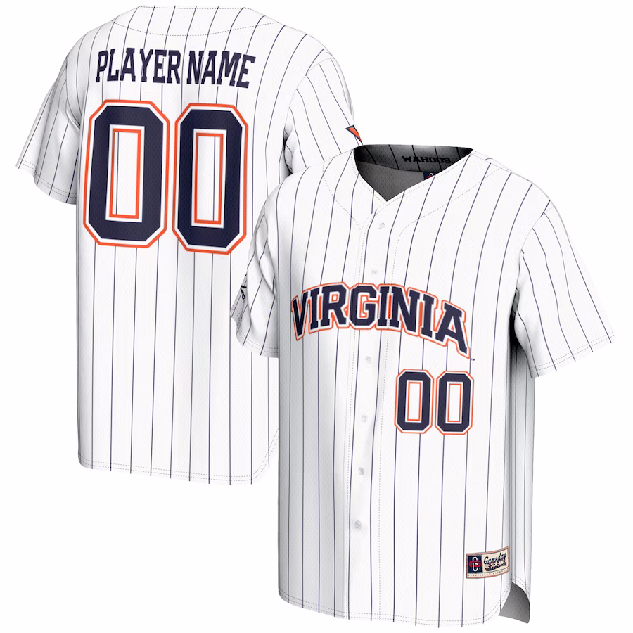 Virginia Cavaliers GameDay Greats NIL Pick-A-Player Lightweight Baseball Jersey - White - Jersey