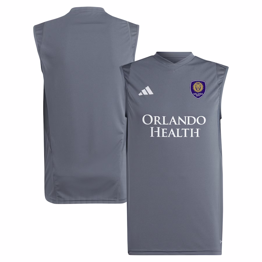 Men's Orlando City SC adidas Gray 2024 Sleeveless Training Jersey - Jersey