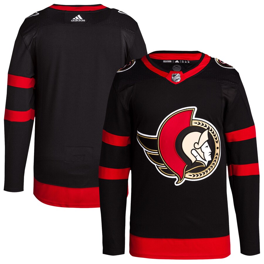 Men's Ottawa Senators adidas Black Home Primegreen Authentic Pro Blank Jersey - Jersey