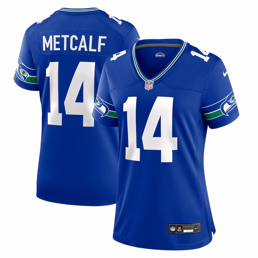 Women's Seattle Seahawks DK Metcalf Nike Royal Player Jersey - Jersey
