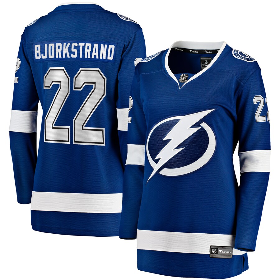 Women's Tampa Bay Lightning Oliver Bjorkstrand Fanatics Blue Home Breakaway Player Jersey - Jersey