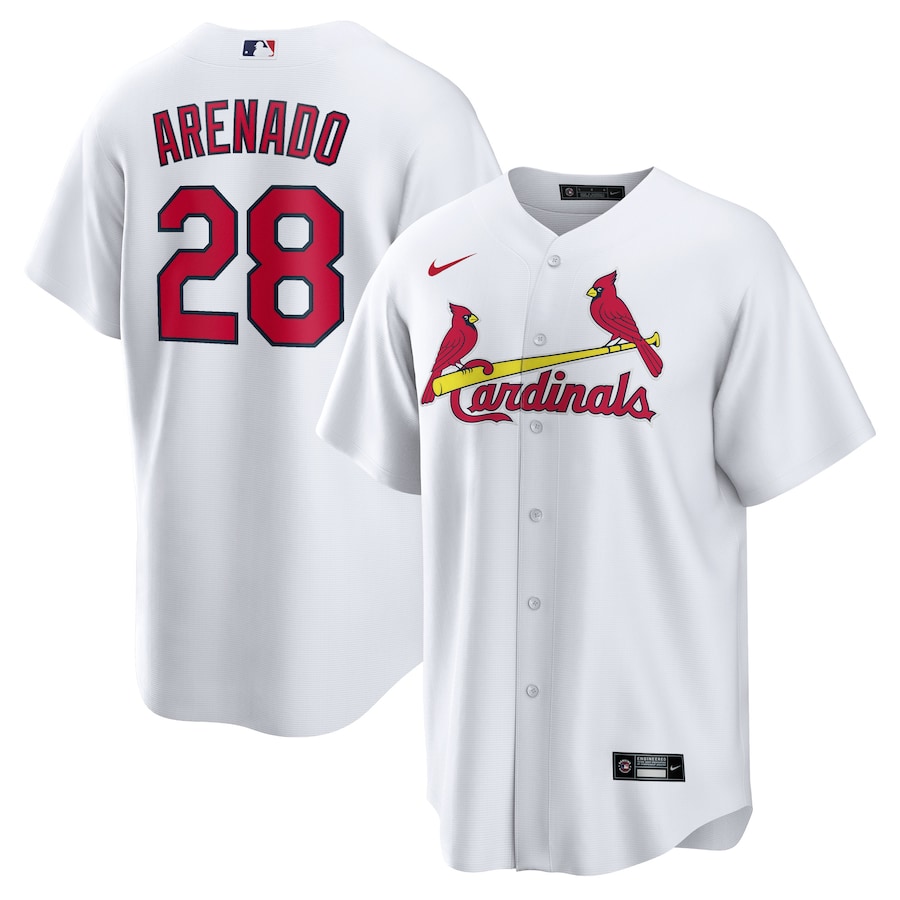 Men's St. Louis Cardinals Nolan Arenado Nike White Home Official Replica Player Jersey - Jersey