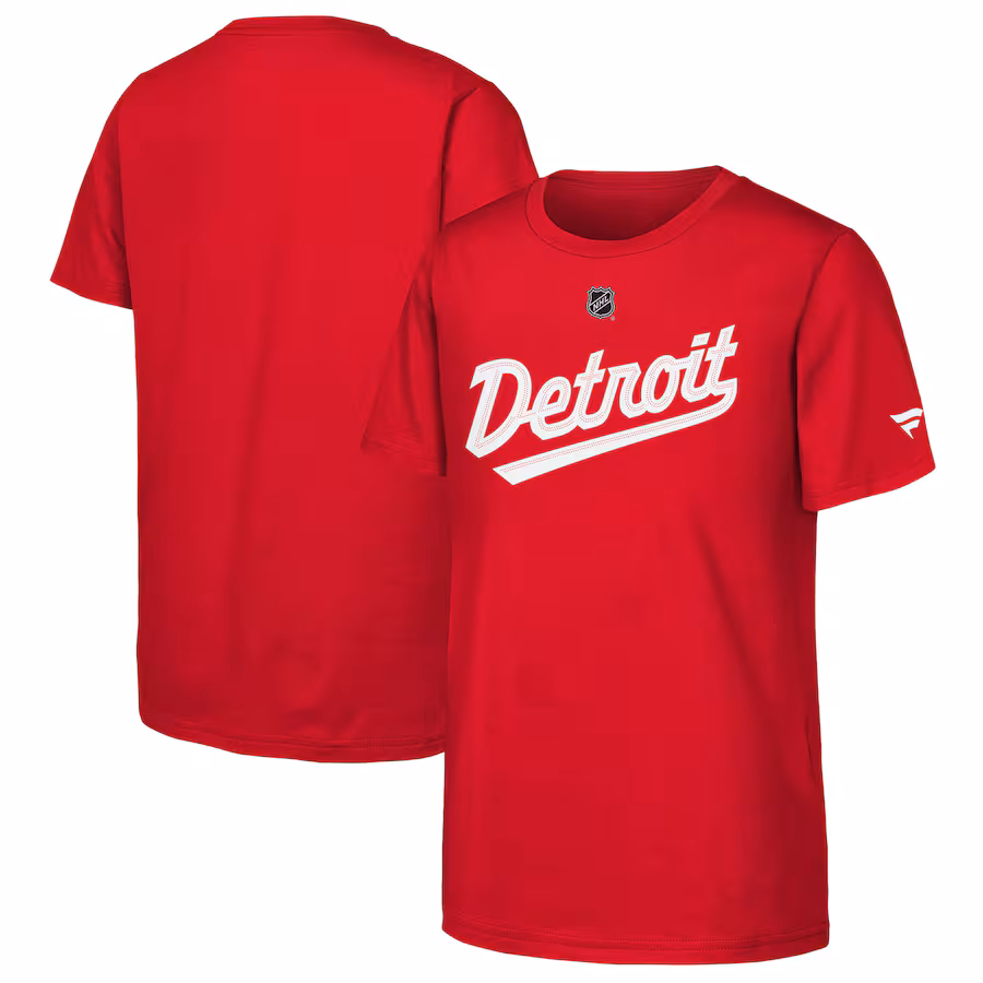 Youth Detroit Red Wings Fanatics Red 2025 NHL Stadium Series Locker Room T-Shirt - Jersey