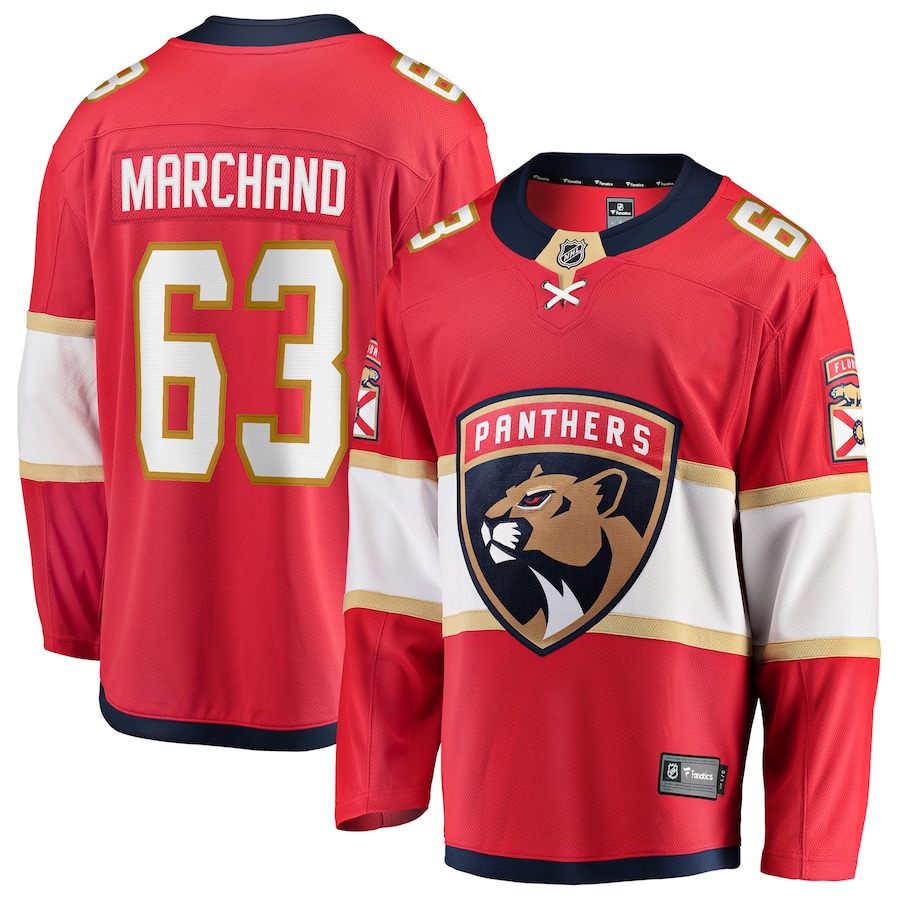 Men's Florida Panthers Brad Marchand Fanatics Red Home Breakaway Jersey - Jersey