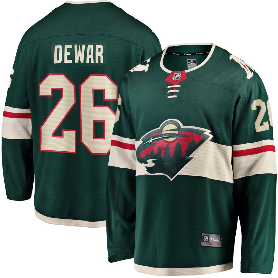 Men's Minnesota Wild Connor Dewar Fanatics Branded Green Home Breakaway Player Jersey - Jersey