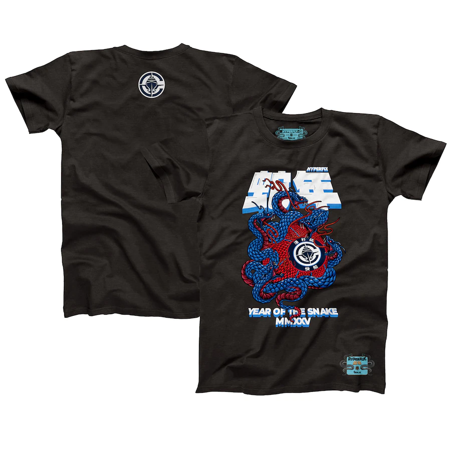 Unisex LA Clippers NBALab x Hyperfly Heather Black Year of the Snake Lunar New Year Collection T-Shirt - Jersey