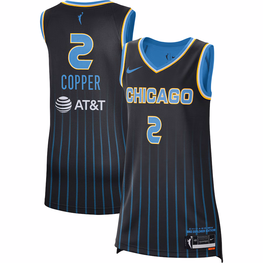 Unisex Chicago Sky Kahleah Copper Nike Black 2021 Explorer Edition Victory Player Jersey - Jersey
