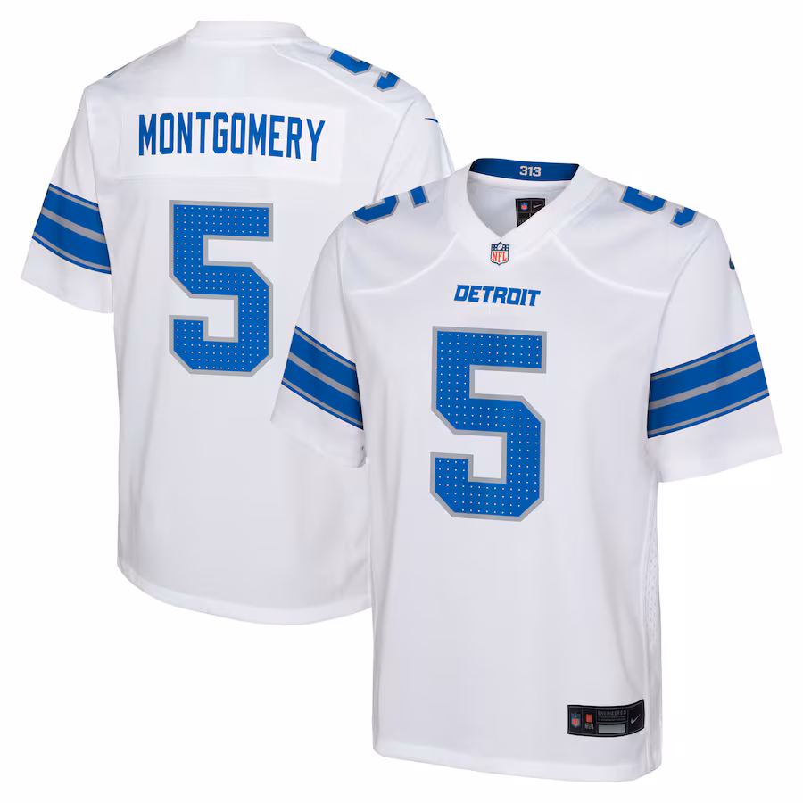 Youth Detroit Lions David Montgomery Nike White Player Game Jersey - Jersey