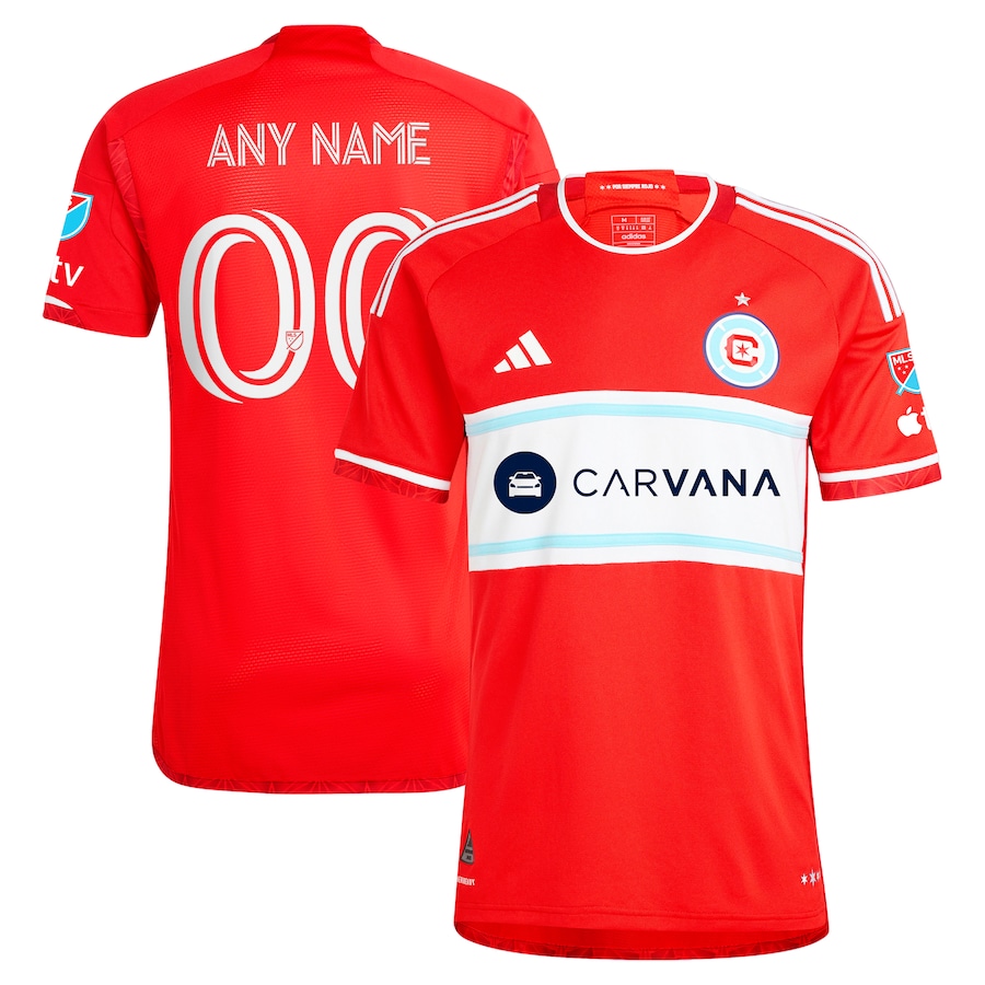 Men's Chicago Fire  adidas Red 2024 Return To Red Authentic Custom Jersey - Jersey