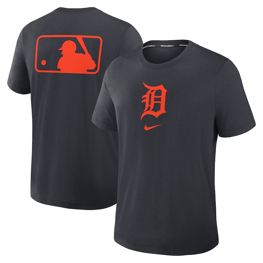 Men's Detroit Tigers Nike Navy Authentic Collection Early Work Tri-Blend Performance T-Shirt - Jersey
