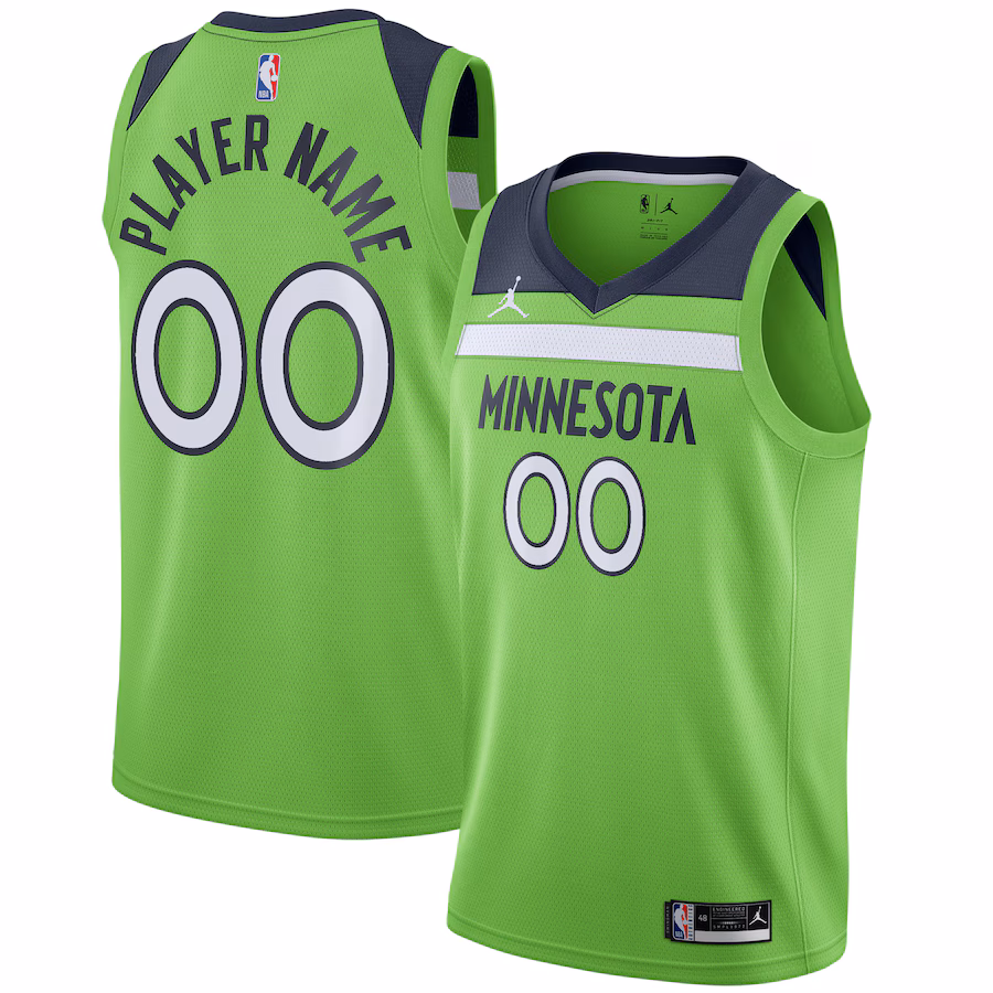 Men's Minnesota Timberwolves Jordan Brand Green Swingman Custom Jersey - Statement Edition - Jersey