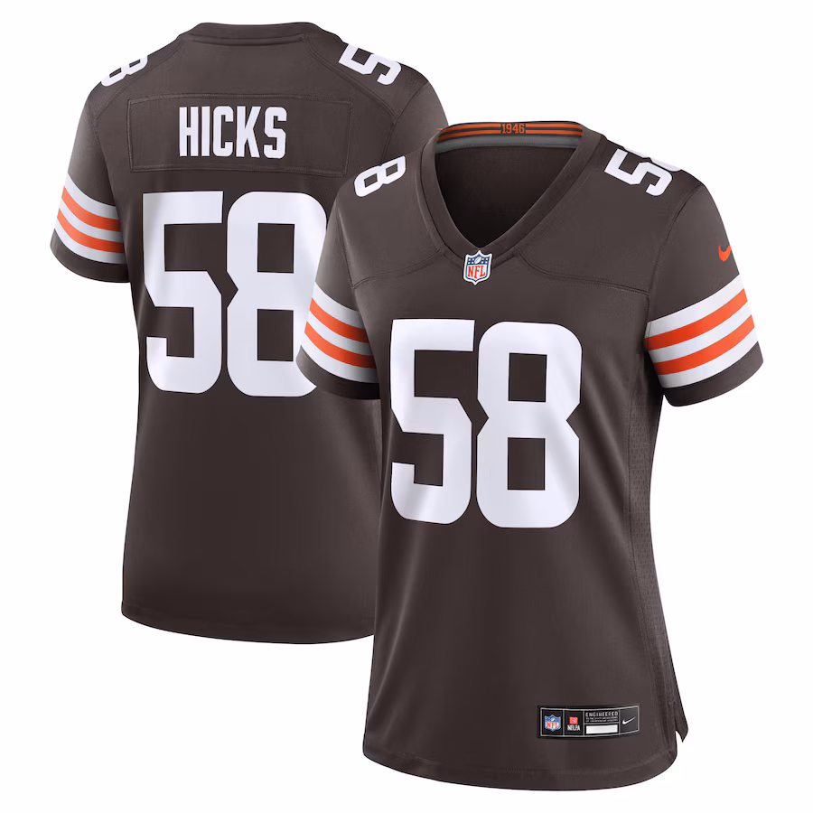 Women's Cleveland Browns Jordan Hicks Nike  Brown  Game Jersey - Jersey