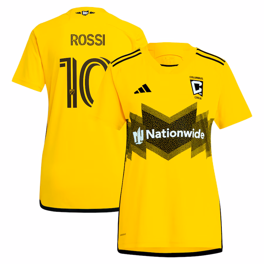 Women's Columbus Crew Diego Rossi adidas Yellow 2024 The Home Kit Replica Player Jersey - Jersey