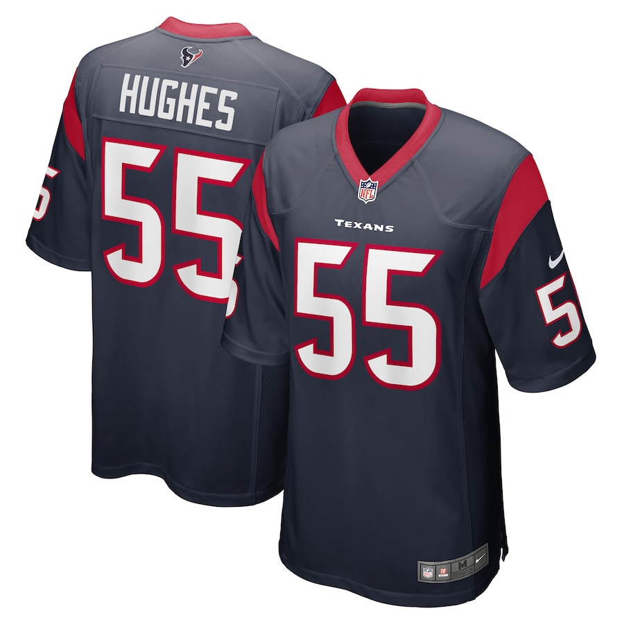 Men's Houston Texans Jerry Hughes Nike Navy Game Player Jersey - Jersey