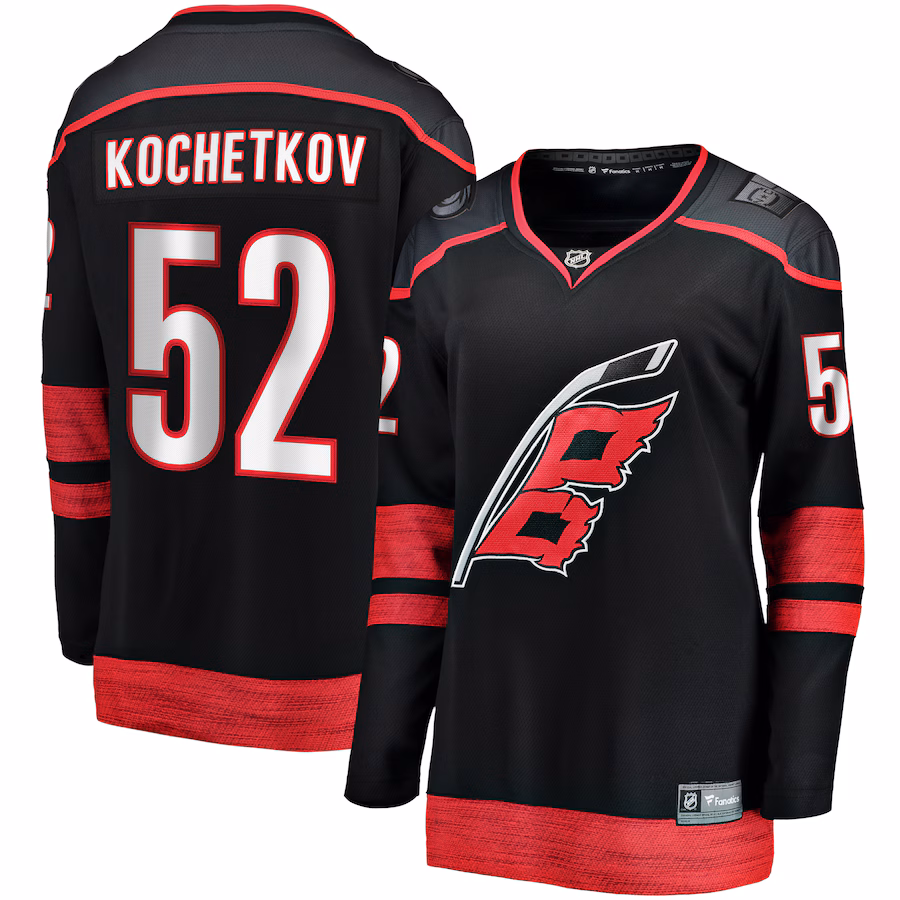 Women's Carolina Hurricanes Pyotr Kochetkov Fanatics Black Home Premier Breakaway Player Jersey - Jersey
