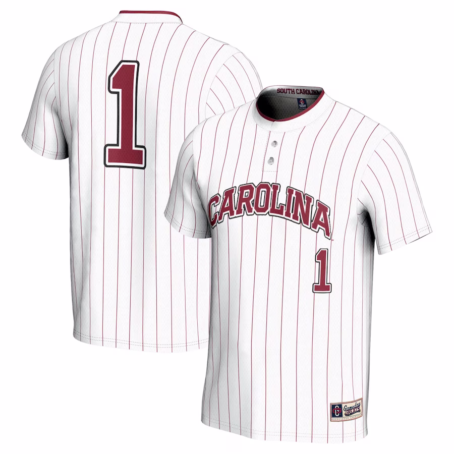 #1 South Carolina Gamecocks GameDay Greats Unisex Lightweight Softball Jersey - White - Jersey