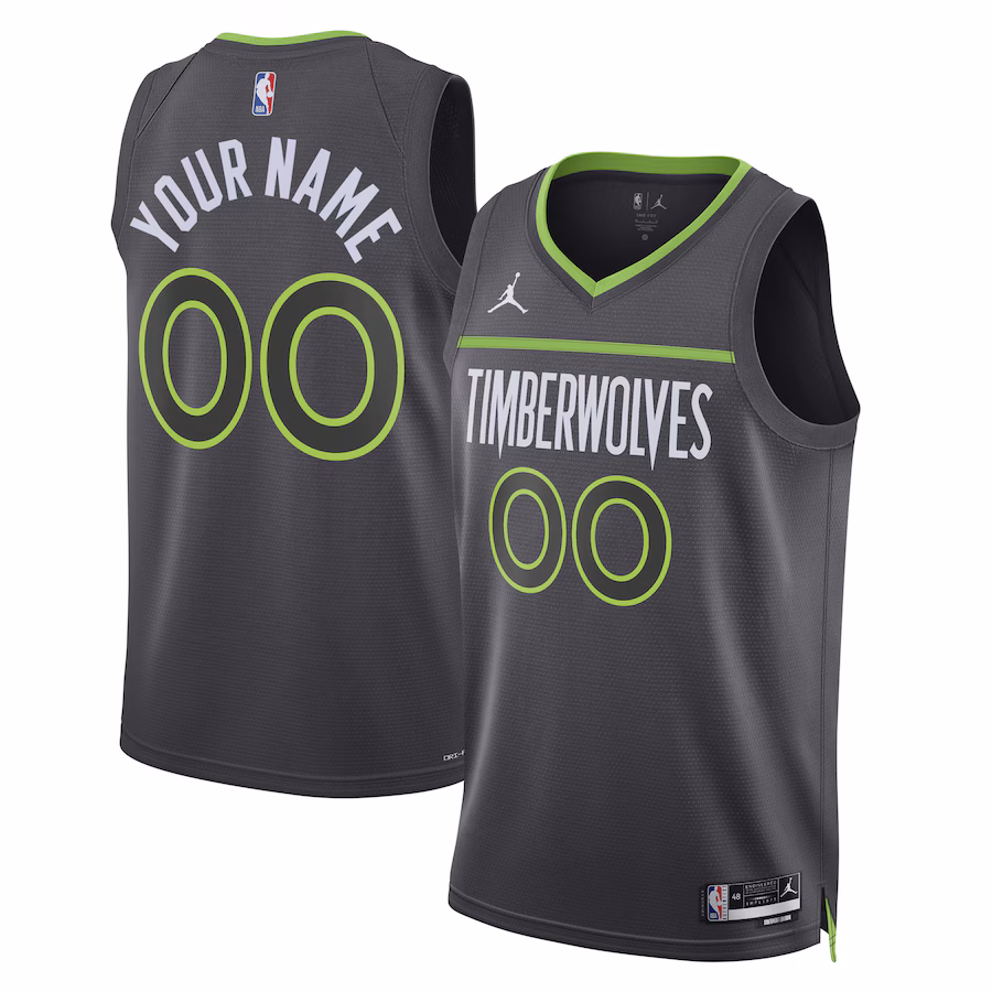 Unisex Minnesota Timberwolves Jordan Brand Black 2022/23 Swingman Custom Jersey - Statement Edition - Jersey