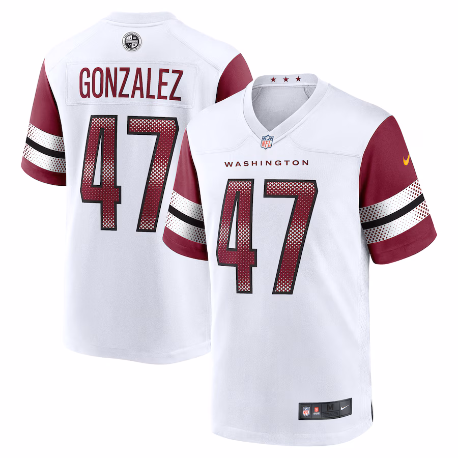 Men's Washington Commanders Zane Gonzalez Nike White Game Jersey - Jersey