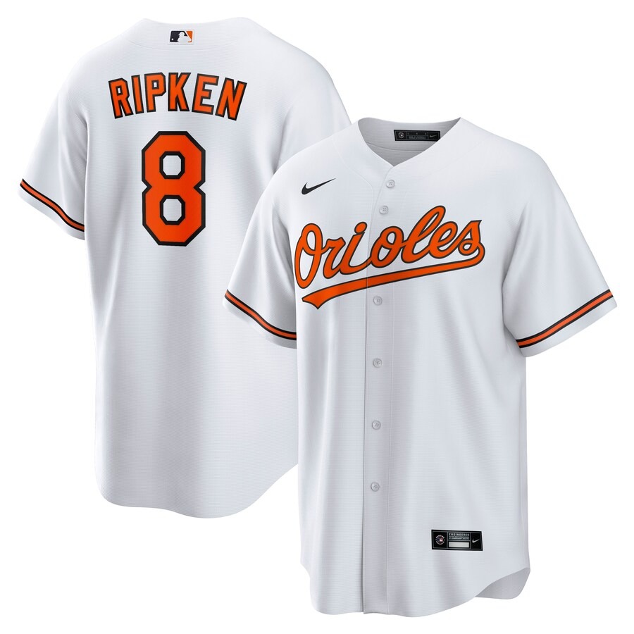 Men's Baltimore Orioles Cal Ripken Jr. Nike White  Throwback Replica Player Jersey - Jersey