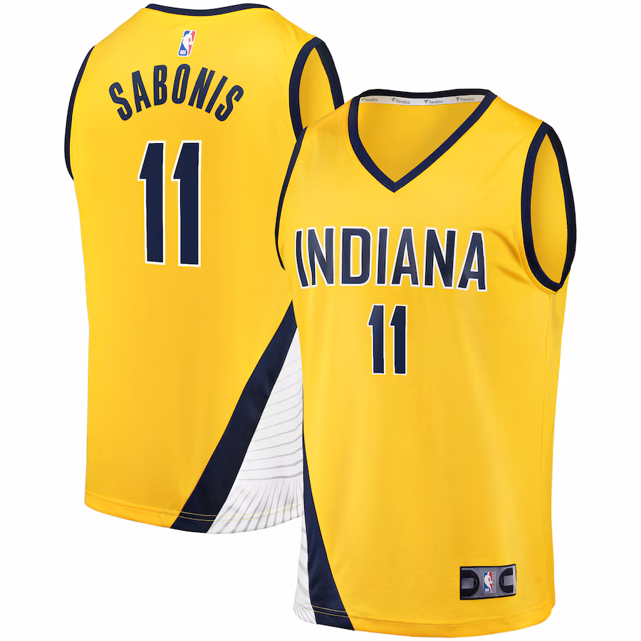 Men's Indiana Pacers Domantas Sabonis Fanatics Gold Fast Break Replica Jersey - Statement Edition - Jersey