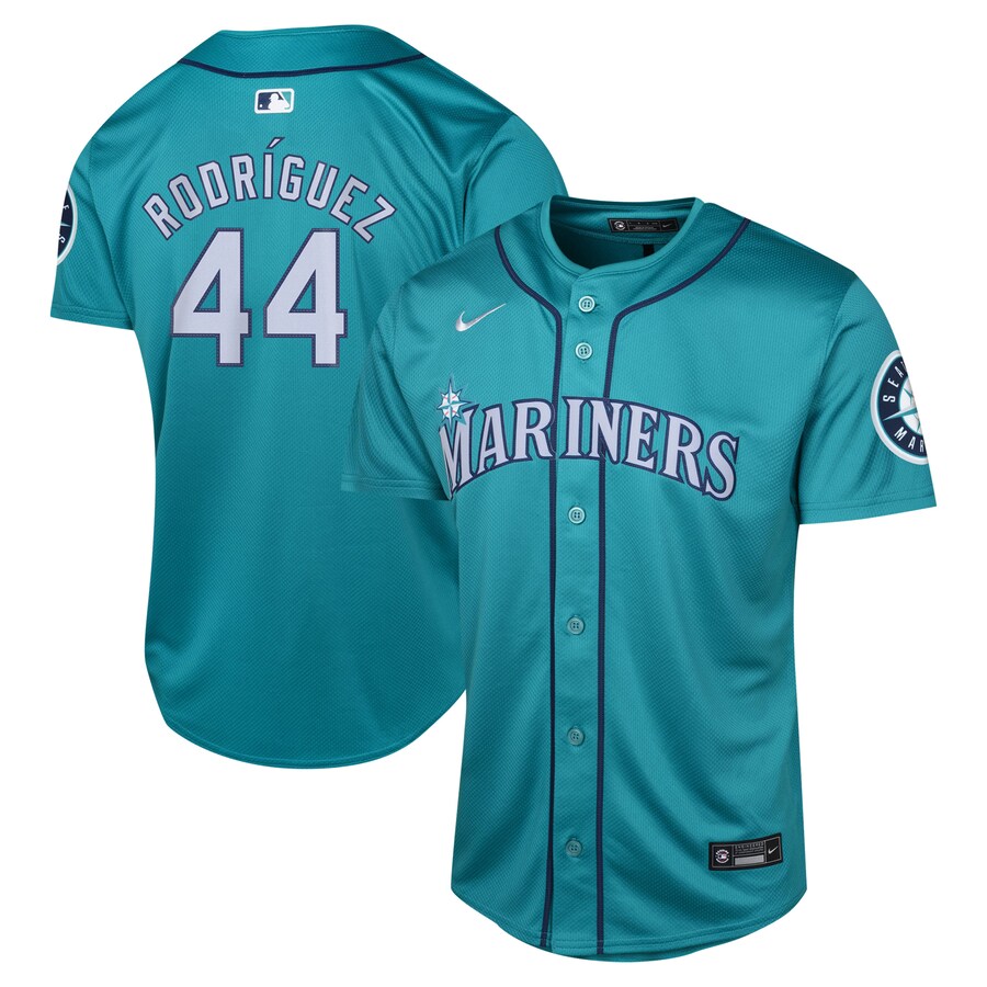 Youth Seattle Mariners Julio Rodríguez Nike Aqua Alternate Limited Player Jersey - Jersey