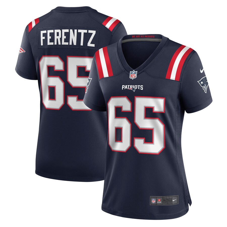 Women's New England Patriots James Ferentz Nike Navy Game Jersey - Jersey