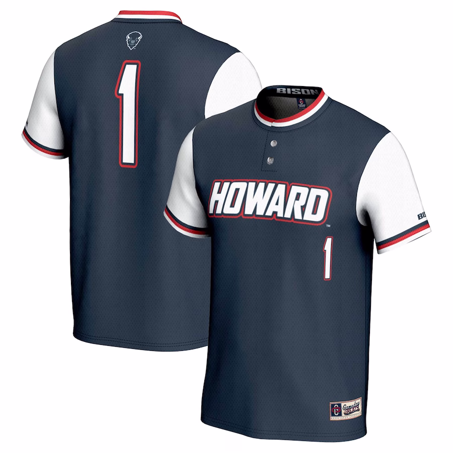 #1 Howard Bison GameDay Greats Unisex Lightweight Softball Jersey - Navy - Jersey