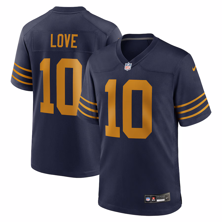 Men's Green Bay Packers Jordan Love Nike Navy The 1923 Classic Game Jersey - Jersey
