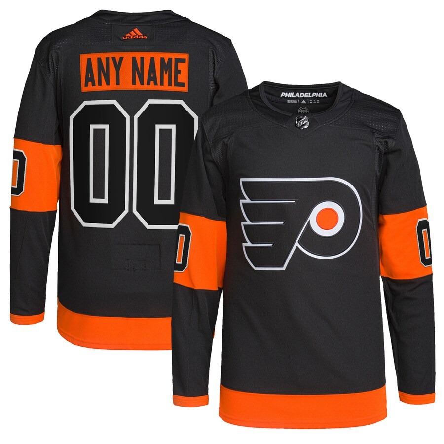 Men's Philadelphia Flyers adidas Black Alternate Primegreen Authentic Pro Custom Jersey - Jersey