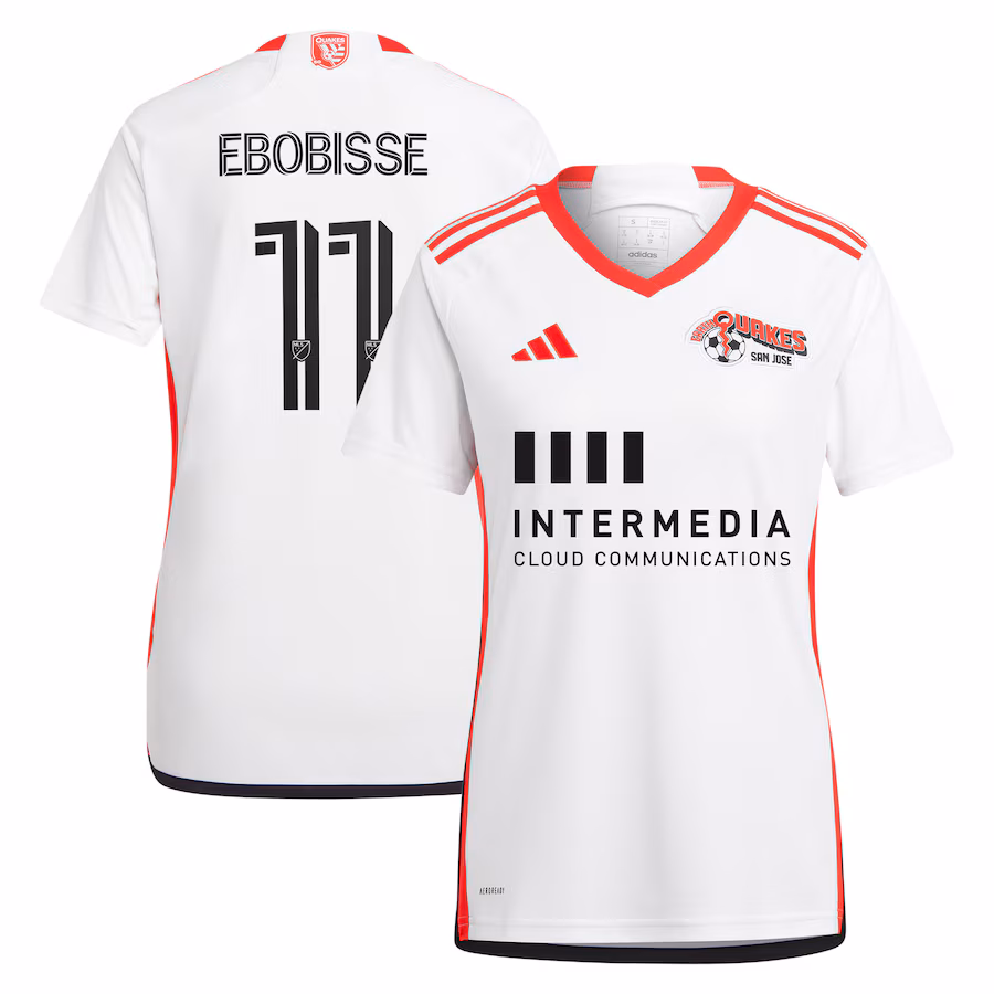 Women's San Jose Earthquakes Jeremy Ebobisse adidas White 2024 The 50 Kit Replica Player Jersey - Jersey