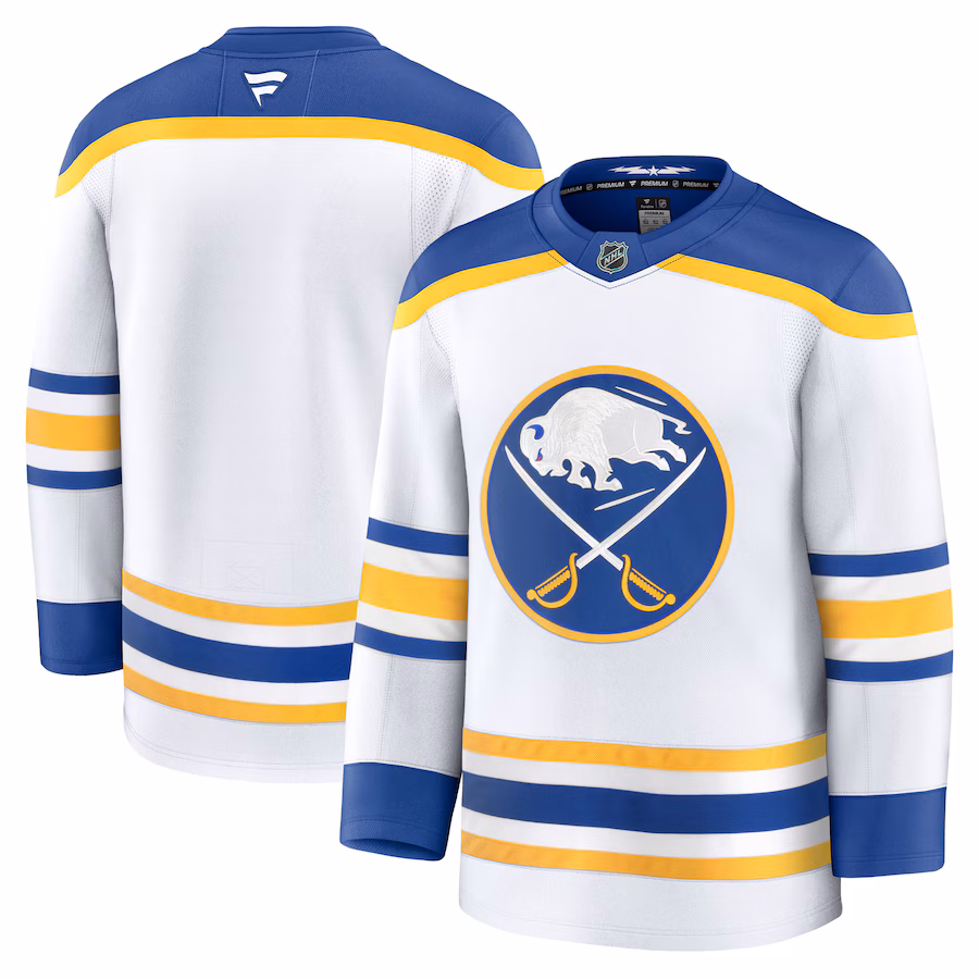 Men's Buffalo Sabres Fanatics White Away Premium Jersey - Jersey