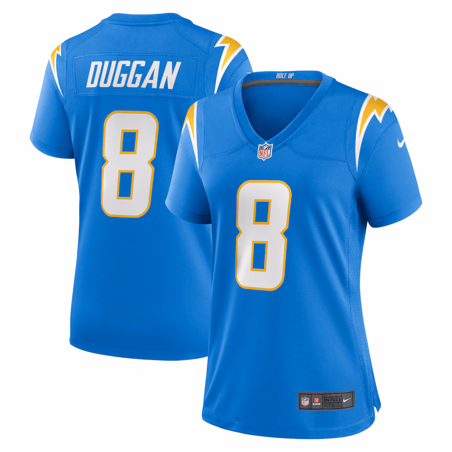 Women's Los Angeles Chargers Max Duggan Nike Powder Blue Team Game Jersey - Jersey