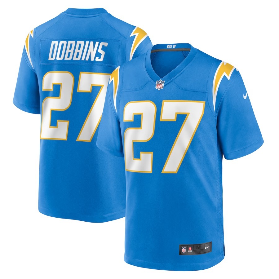 Men's Los Angeles Chargers J.K. Dobbins Nike  Powder Blue Team Game Jersey - Jersey