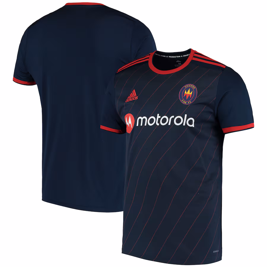 Men's Chicago Fire adidas Navy 2020 Replica Blank Primary Jersey - Jersey