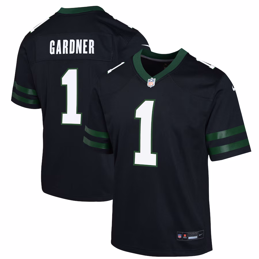 Youth New York Jets Ahmad Sauce Gardner Nike Black Game Jersey - Jersey