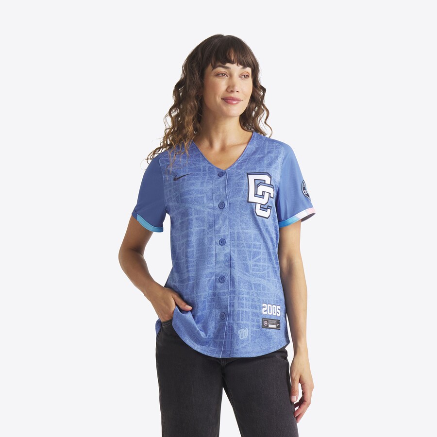 Women's Washington Nationals CJ Abrams Nike Blue 2025 City Connect Limited Jersey - Jersey