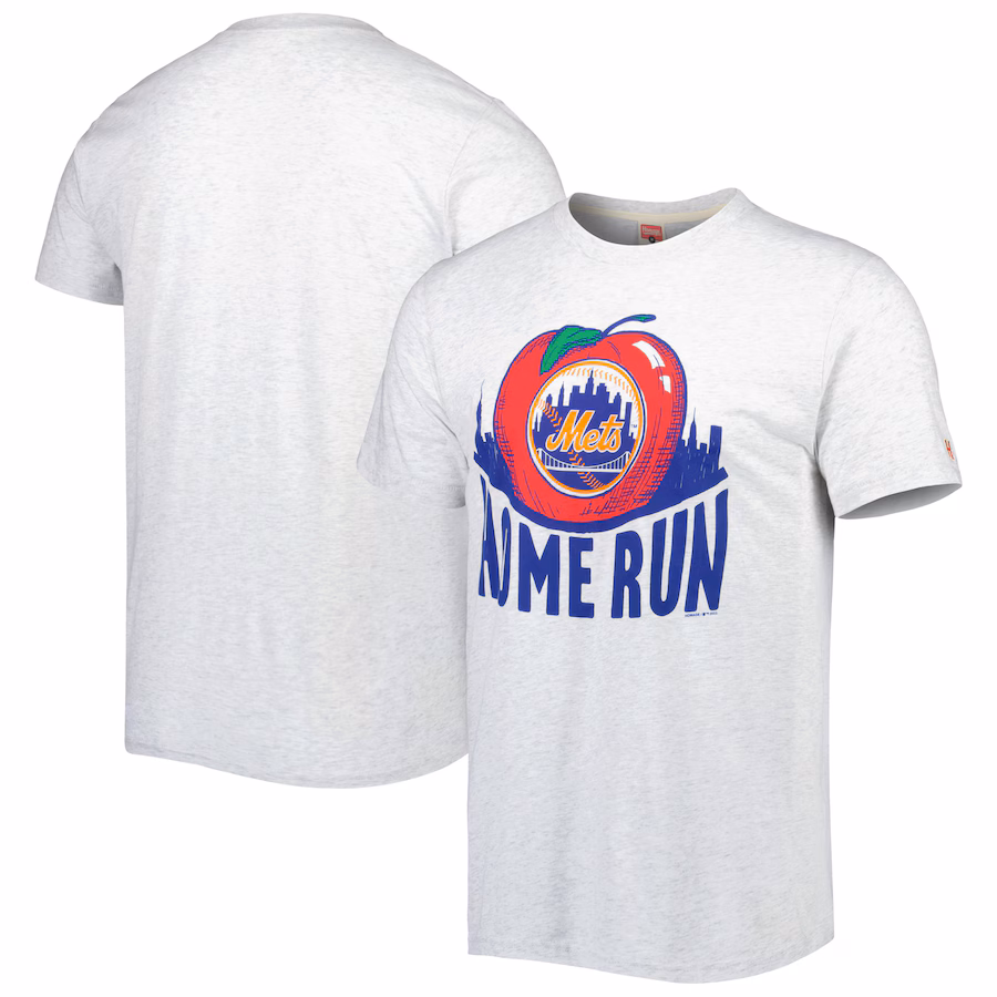 Men's New York Mets Homage Gray Hyper Local Tri-Blend T-Shirt - Jersey
