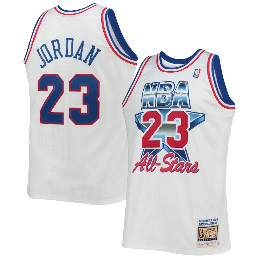 Men's Eastern Conference Michael Jordan Mitchell & Ness White Hardwood Classics 1992 NBA All-Star Game Authentic Jersey - Jersey