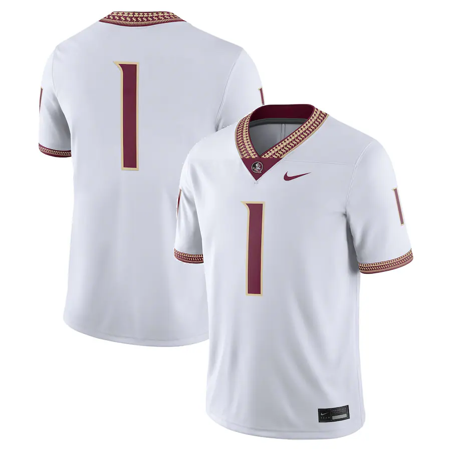 #1 Florida State Seminoles Nike Game Jersey - White - Jersey