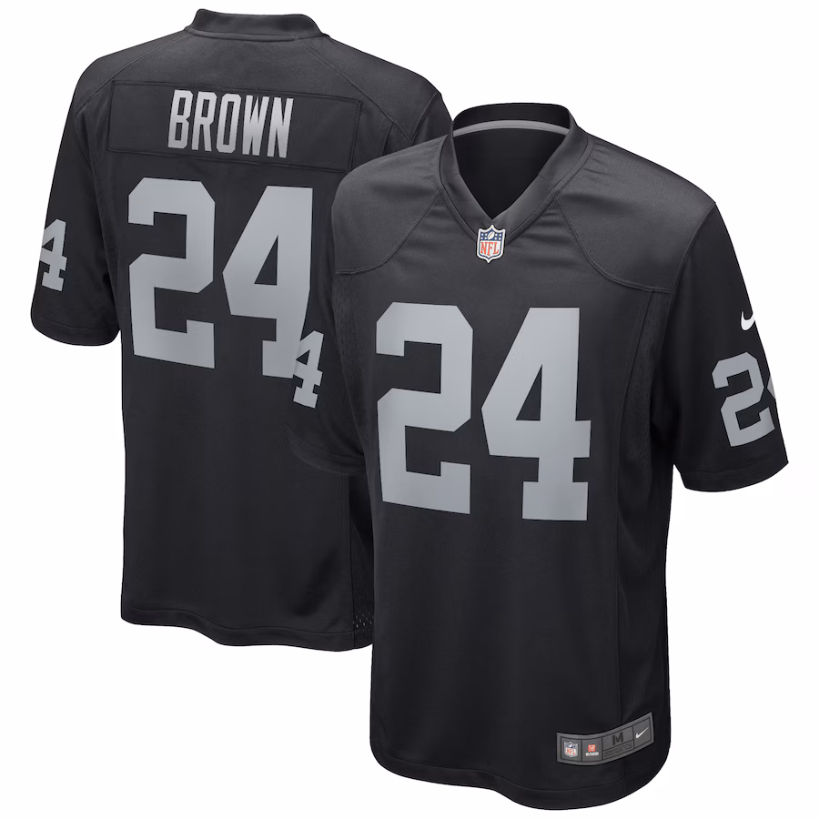 Men's Las Vegas Raiders Willie Brown Nike Black Game Retired Player Jersey - Jersey
