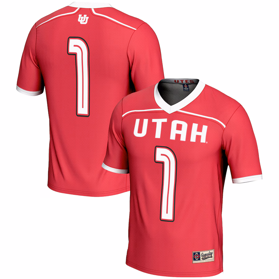 Youth GameDay Greats  Red Utah Utes #1 Lightweight Lacrosse Jersey - Jersey